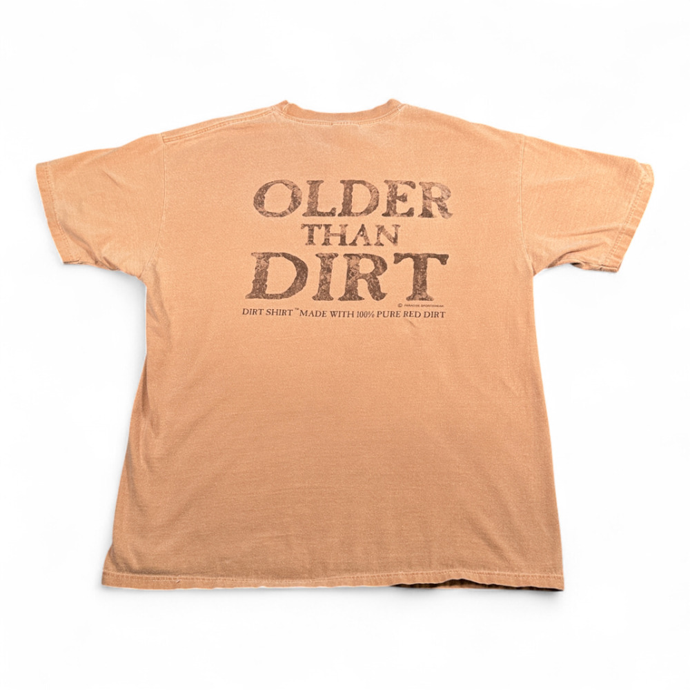 Vintage Dirt Shirt Adult LARGE Orange Older Than Sedona Arizona Clay 90s